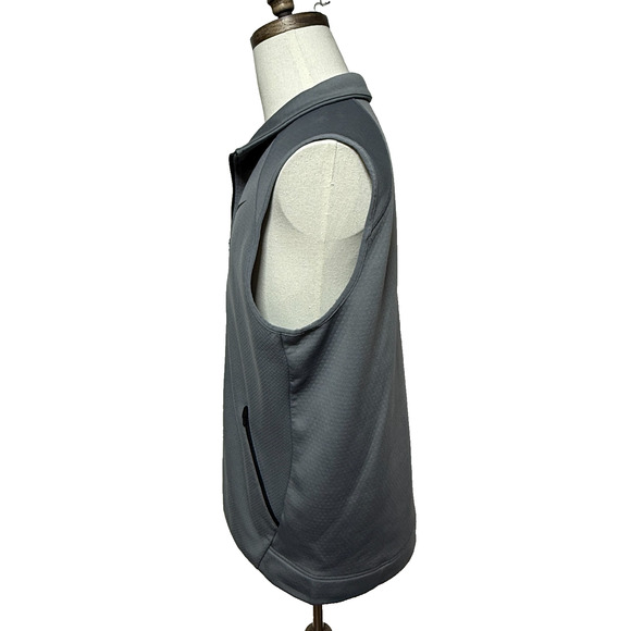 Nike Dri Fit Vest Mens Large Gray Full Zip Running Training Zip Pocket Outdoors - Picture 5 of 11